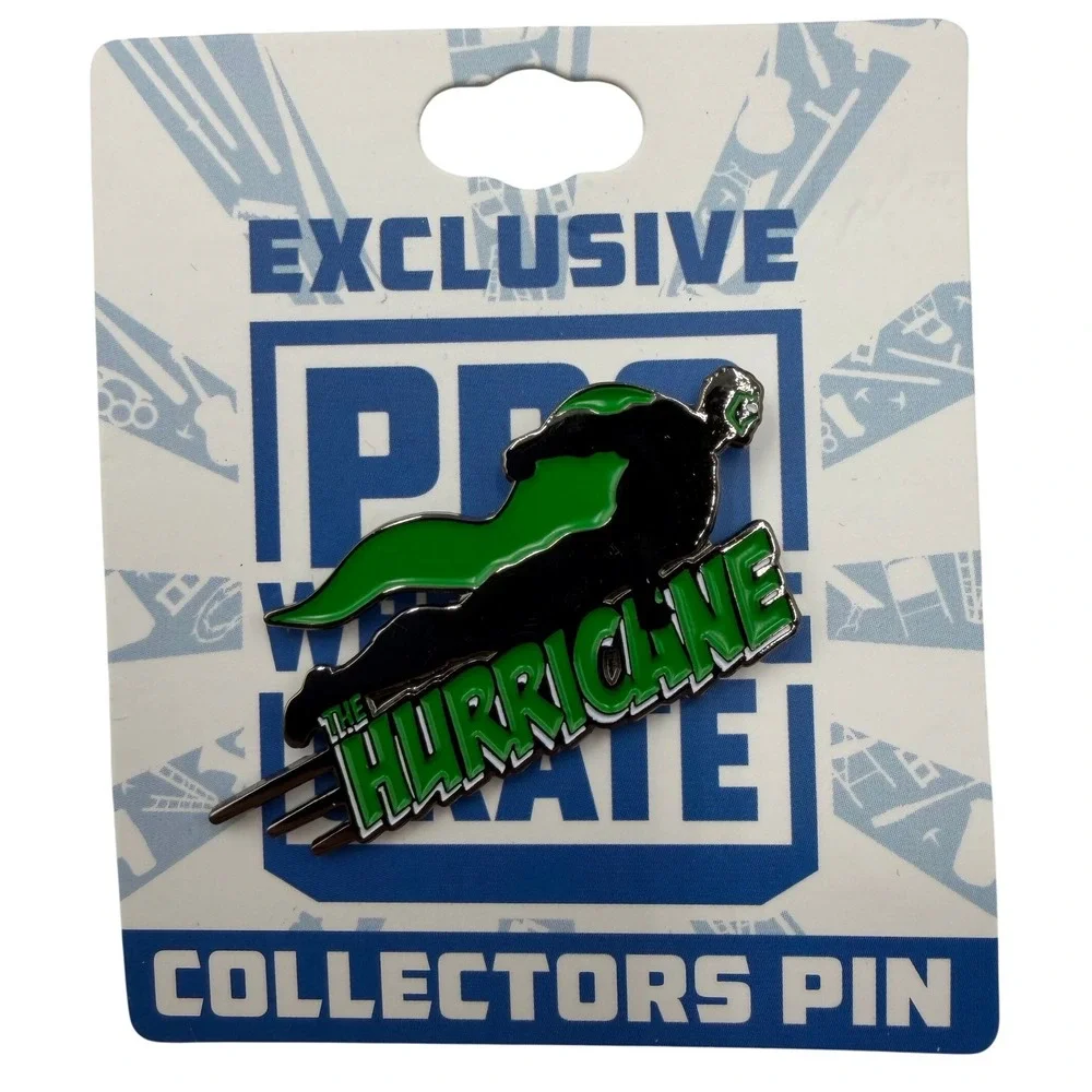 The Hurricane Pro Wrestling Tees Exclusive Collectors Pin WWE Enamel Green Black